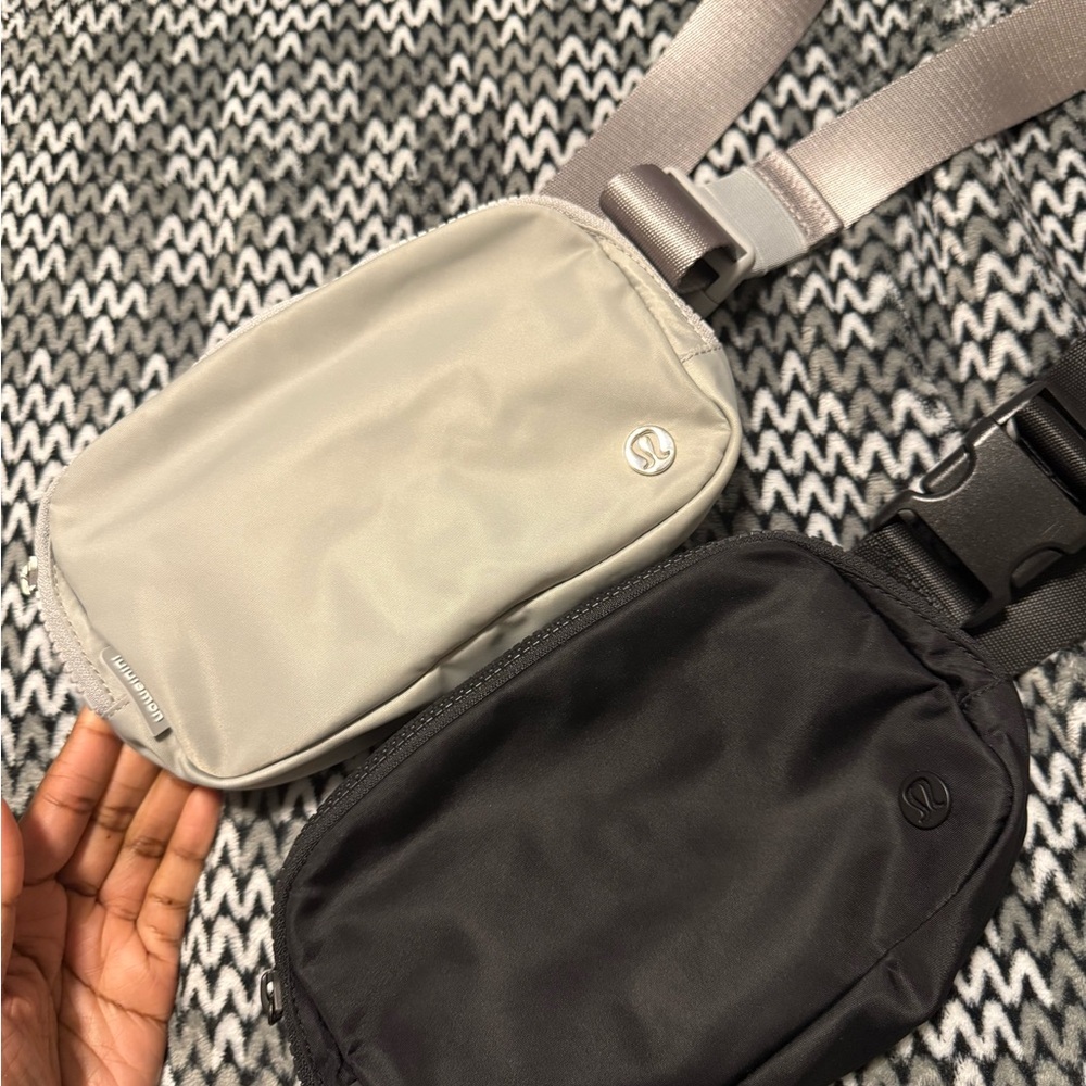 lululemon athletica Black and Gray Belt Bags